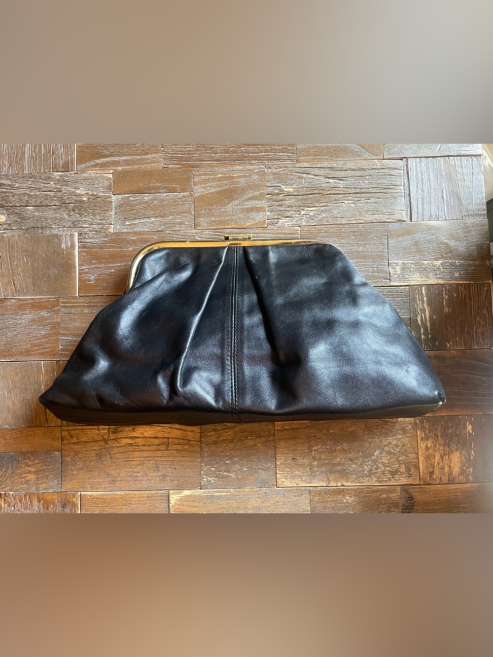 Vintage Leather Frame Clutch - Picture 5 of 15